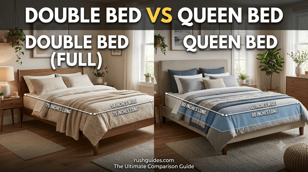 double bed vs queen bed